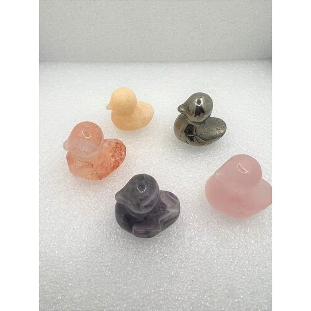 Genuine Gemstone Duck Carving - Your Choice